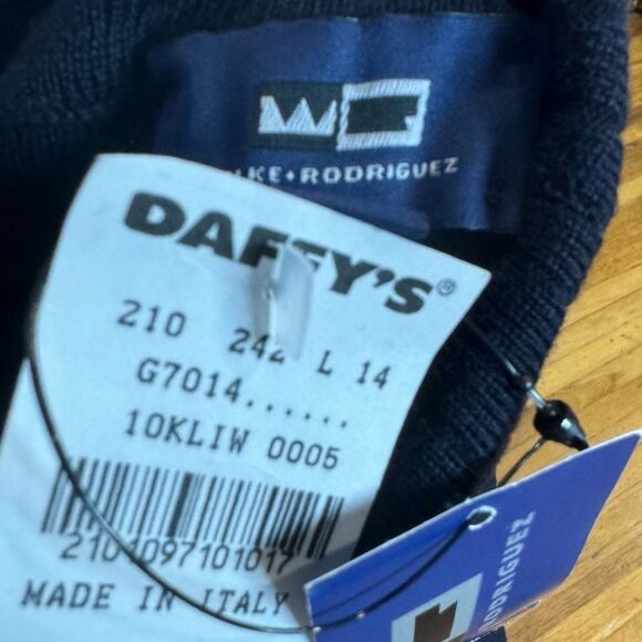 Wilke Rodriguez Vintage Navy Blue Ribbed Merino Wool Turtleneck Sweater - Picture 6 of 8